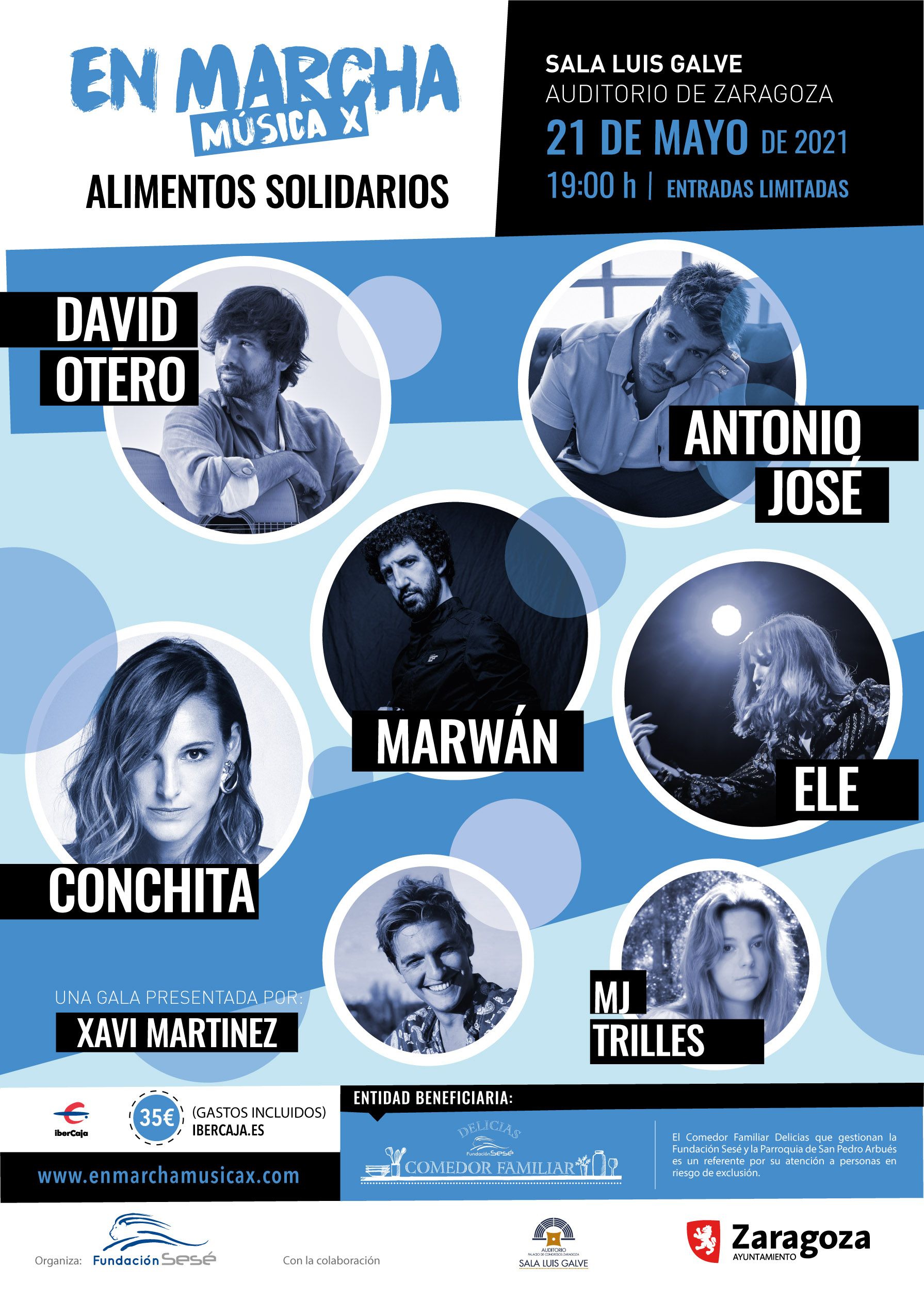 David Otero y Antonio José, entre otros, actuarán en la gala benéfica de Fundación Sesé