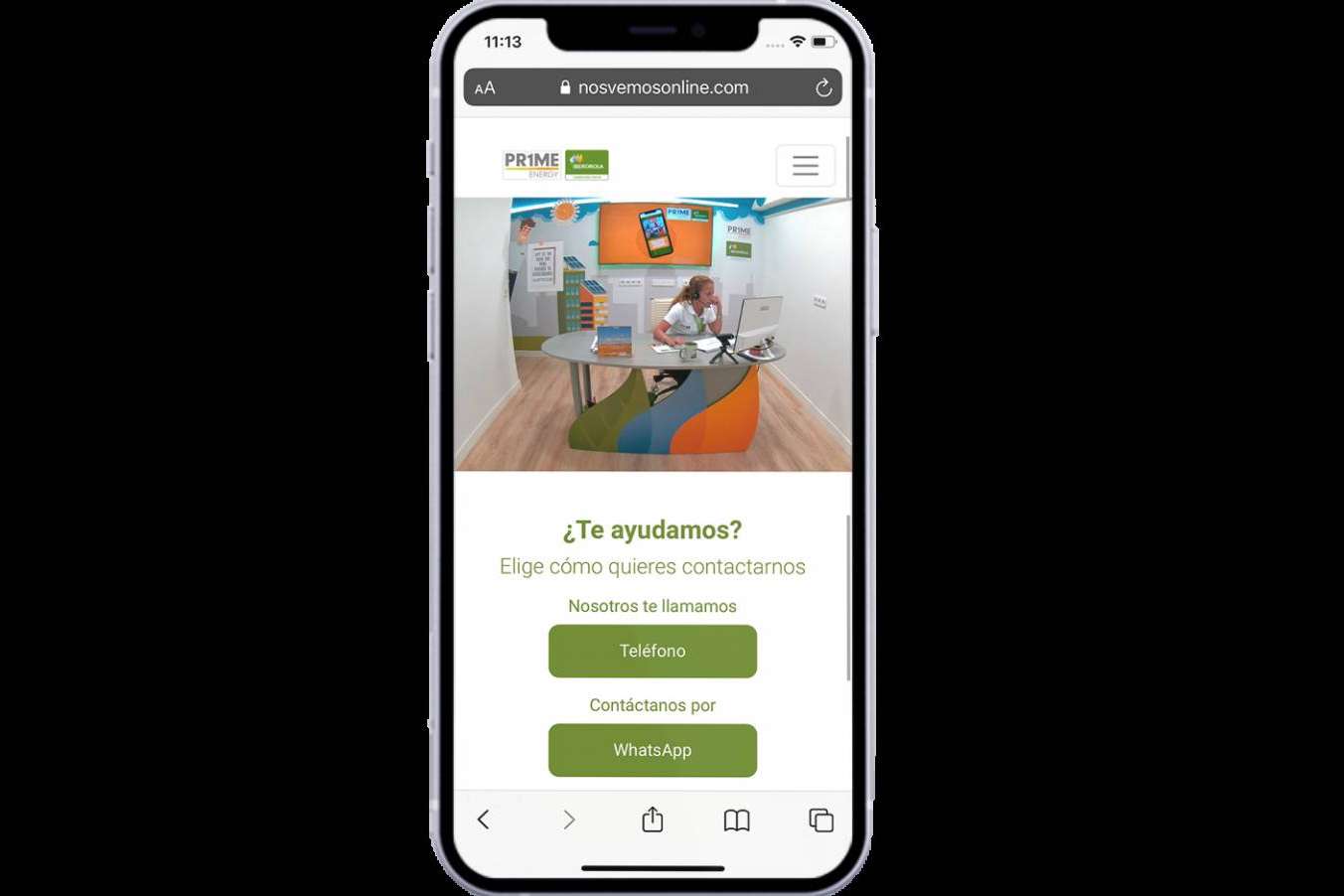 Nos vemos online, el servicio de atención virtual en directo inclusivo de la compañía Prime Energy