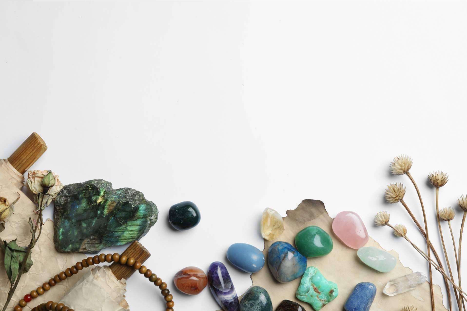 La energía de las piedras de la suerte de Tierra de Gemas