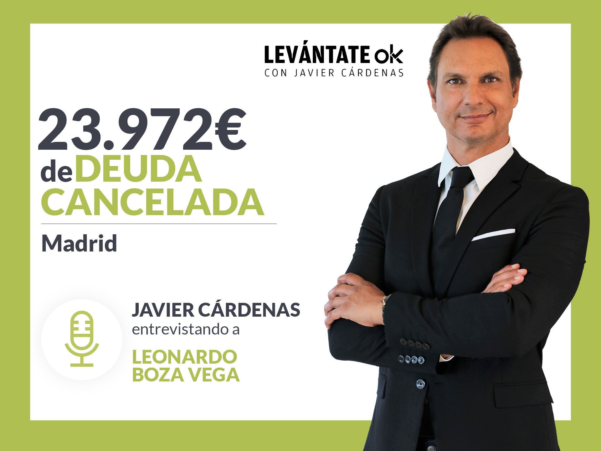 Cárdenas realiza la tercera entrevista a cliente de Repara tu Deuda, líder en la Ley de Segunda Oportunidad