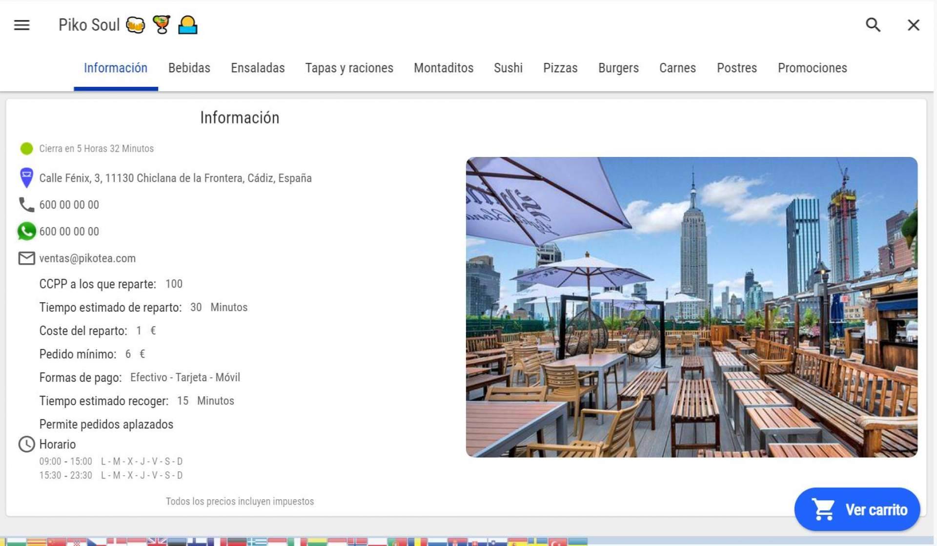 La mini web de Goinfopro autogestionable