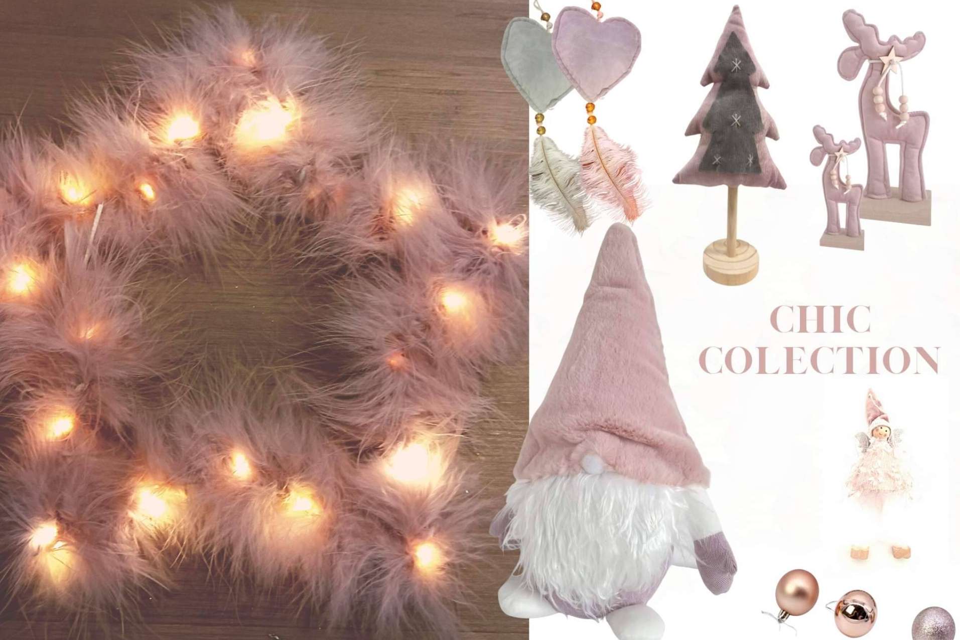Las opciones de decoración Navidad rosa y plata que ofrece Iglú Tiendas durante el Black Friday