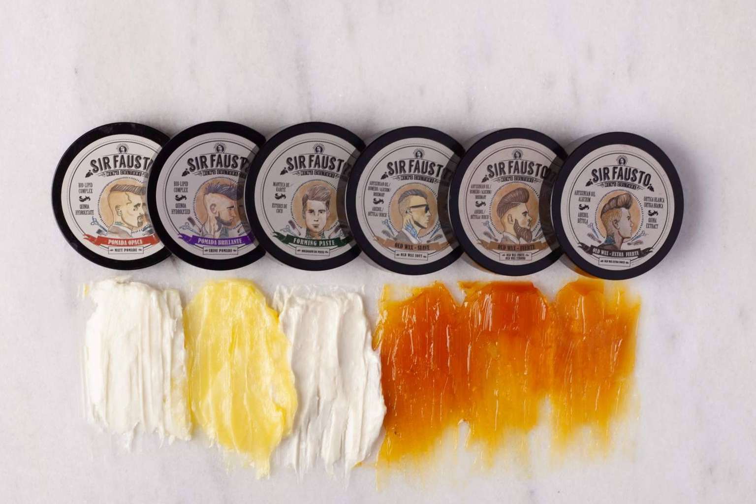 Sir Fausto ofrece, para todo tipo de cabellos, productos de peinado masculino