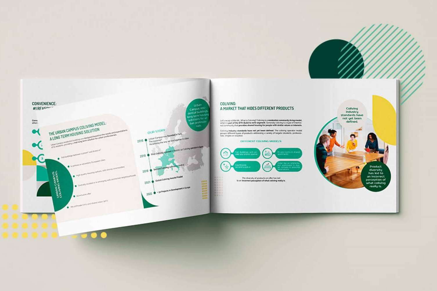 Información clave del segmento de la mano del Coliving Report de Urban Campus