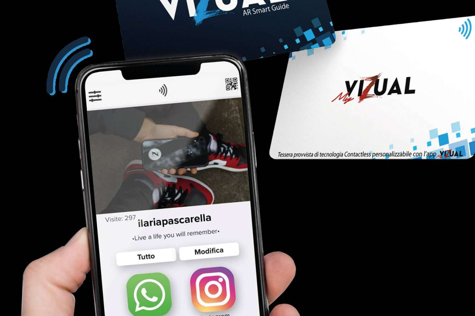 La tarjeta social digital que permite compartir toda la información social, personal y profesional con un solo toque y al instante, MyVizual