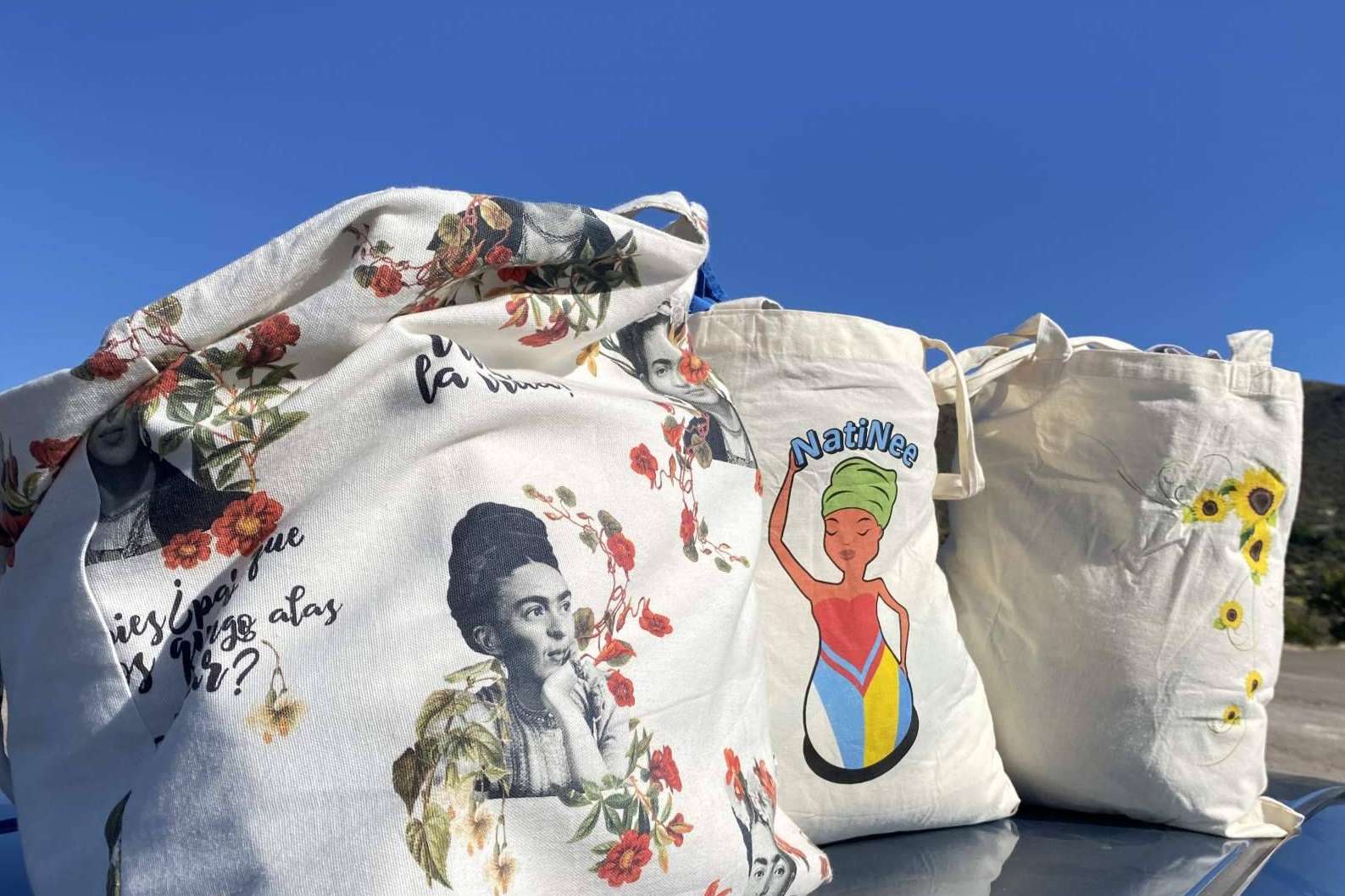 La bolsa reutilizable 100 % algodón de NatiNee Bags es un producto artesanal, ecológico y sostenible