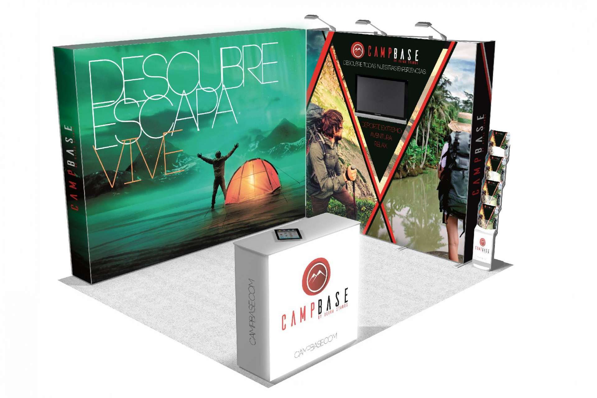 Olika Stands fabrica corner personalizado de diferentes tamaños, adaptados a cada necesidad