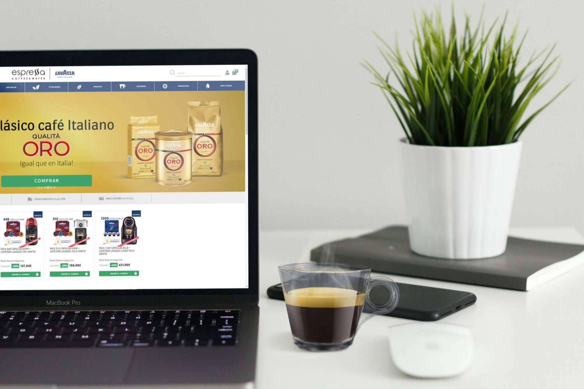 Espressa Coffee and Water, la tienda donde comprar café Lavazza