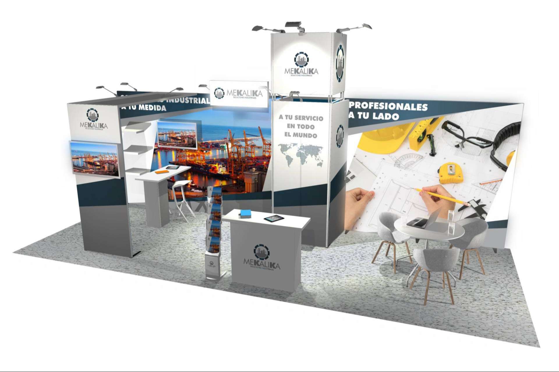 El renting para un stand portátil que ofrece Olika