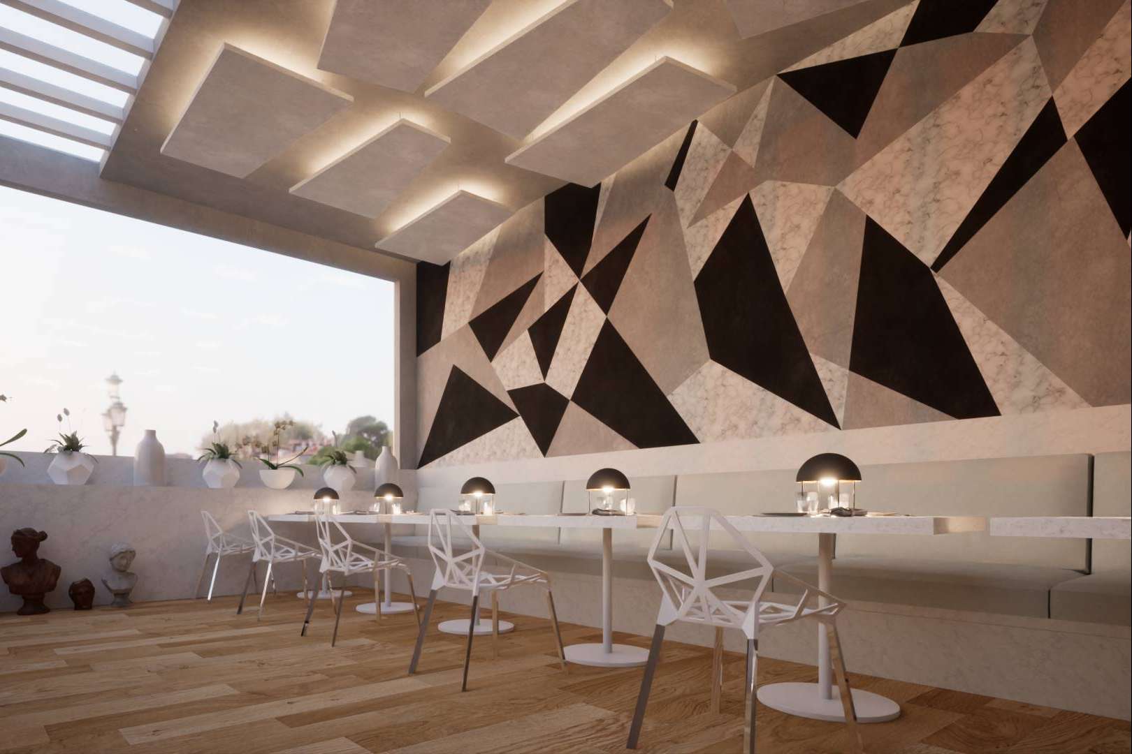 Acústica Decorativa permite incluir paneles acústicos decorativos para reducir el ruido en restaurantes y cafeterías