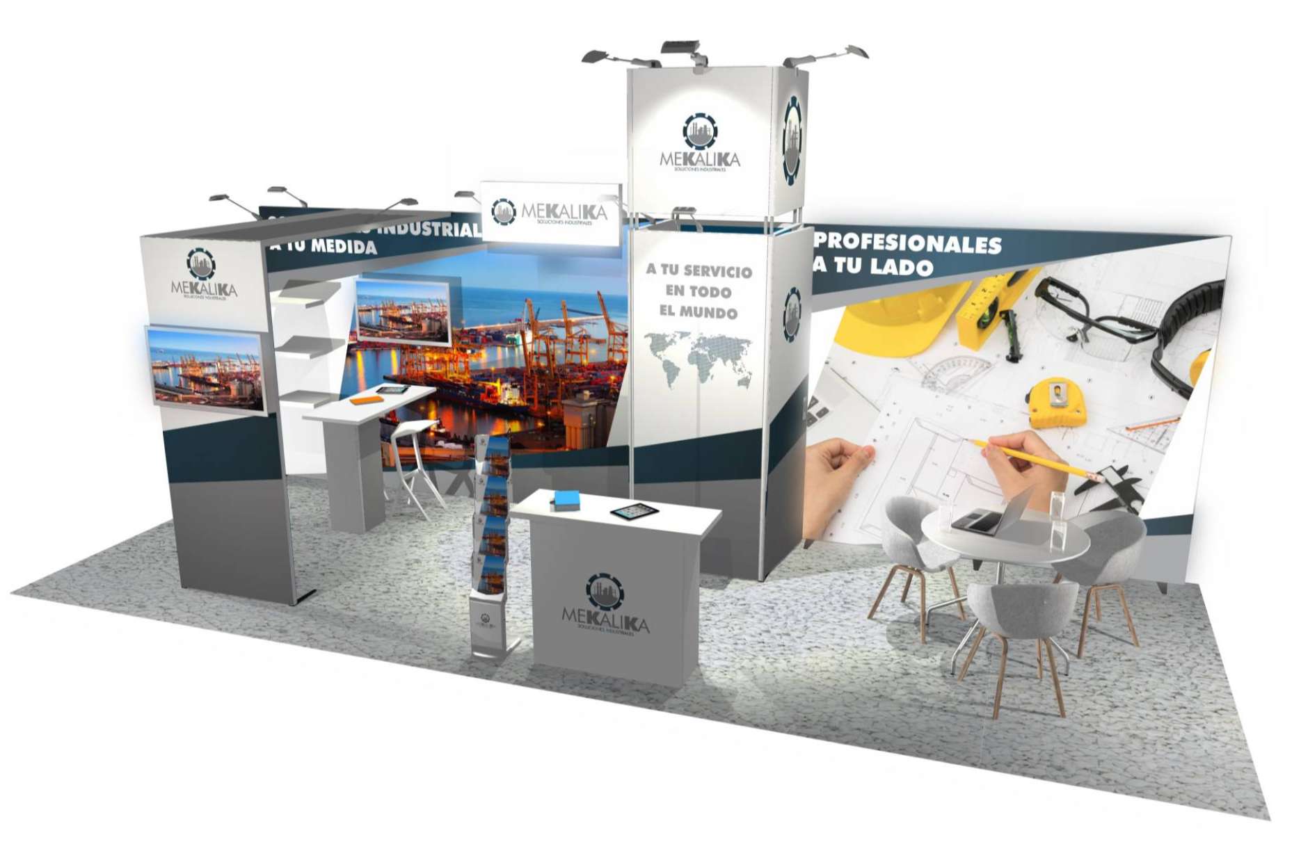 Stands y displays modulares y reutilizables, con Olika
