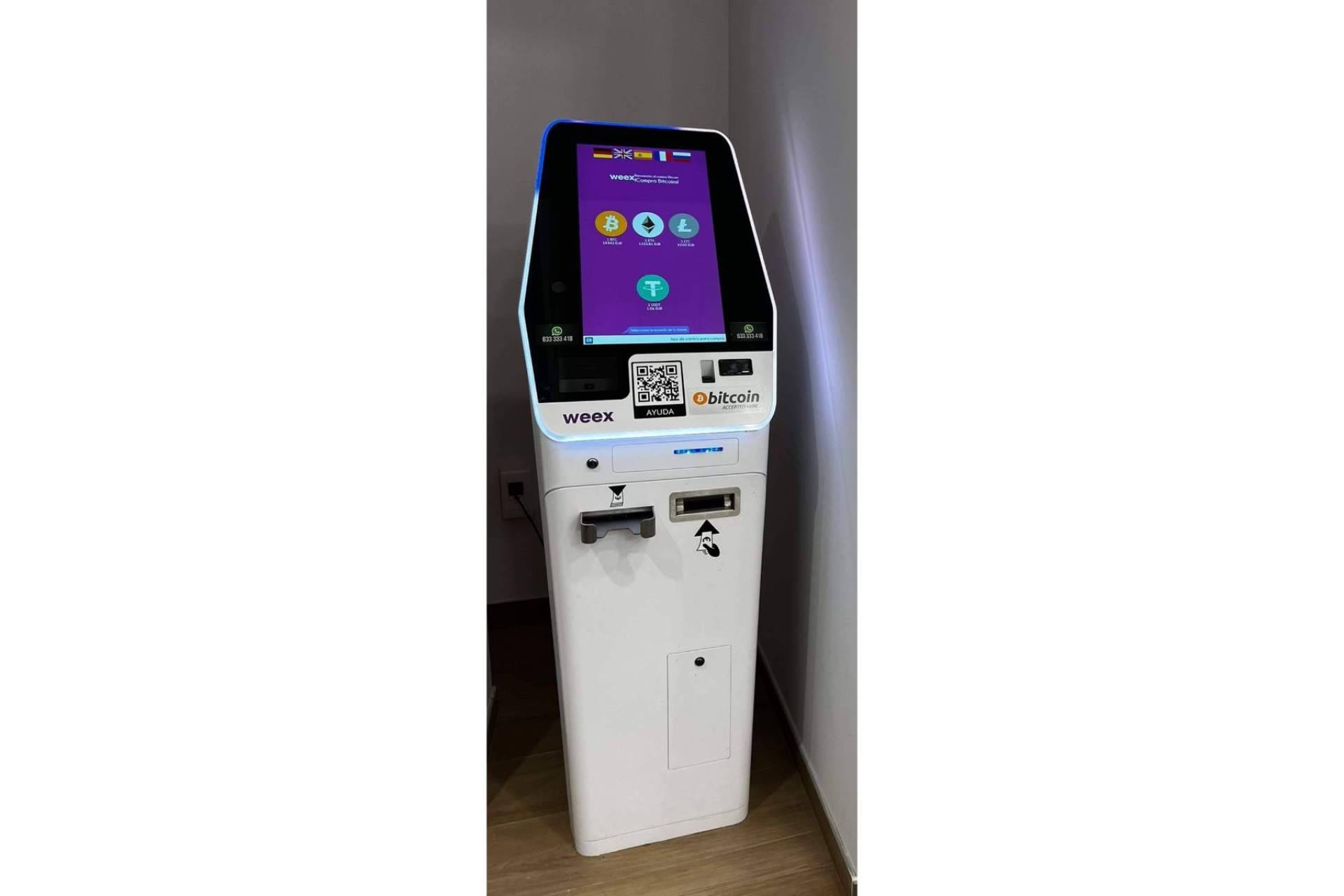 La compañía Weex ofrece en España cajeros de criptomonedas