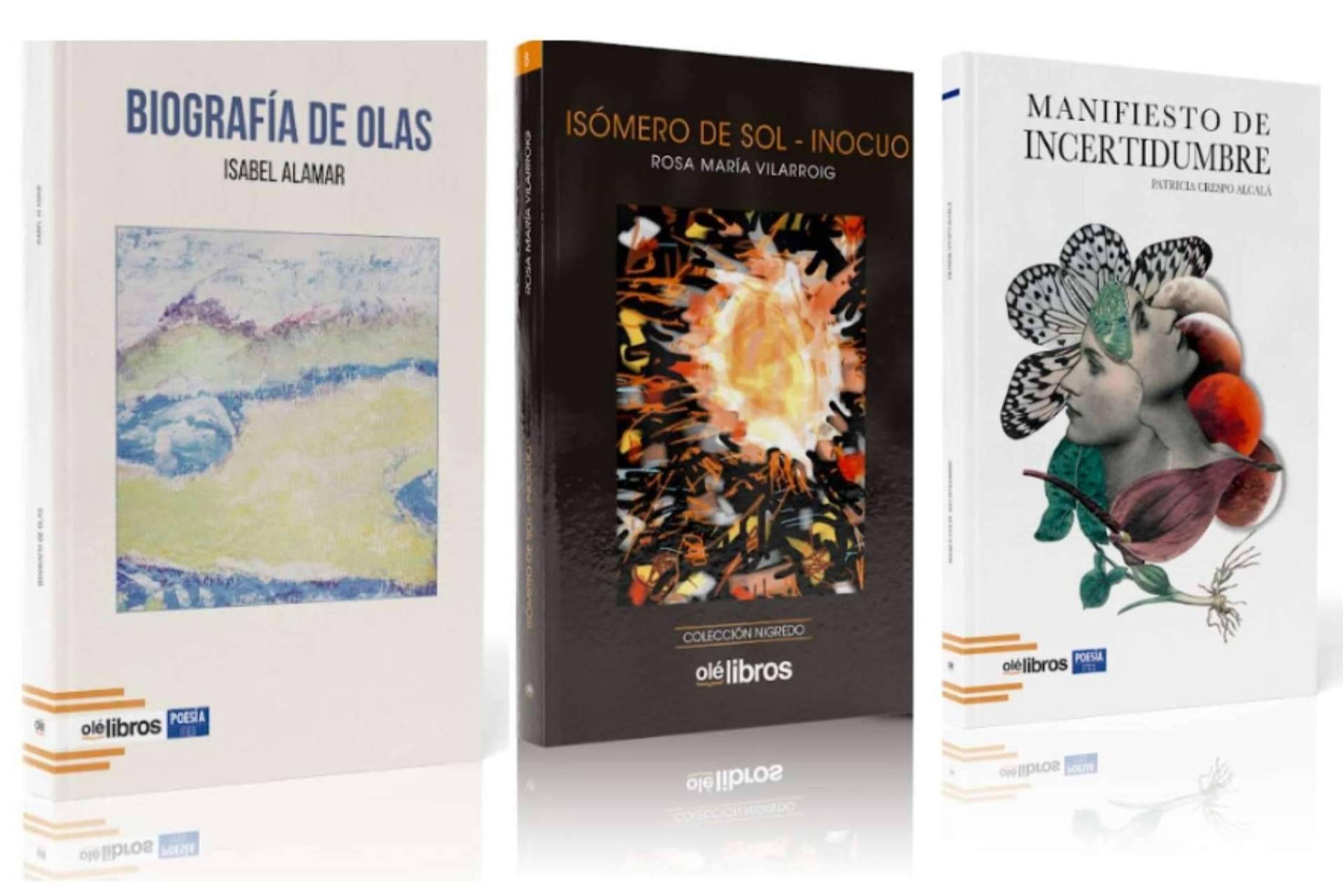 Tres poetas de Olé Libros, finalistas de los Premios de la Crítica Valenciana