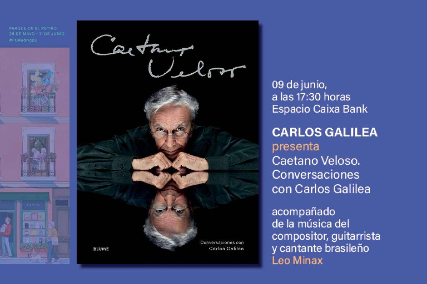 Caetano Veloso y la presentación y firma del libro de su nuevo libro, Conversaciones con Carlos Galilea