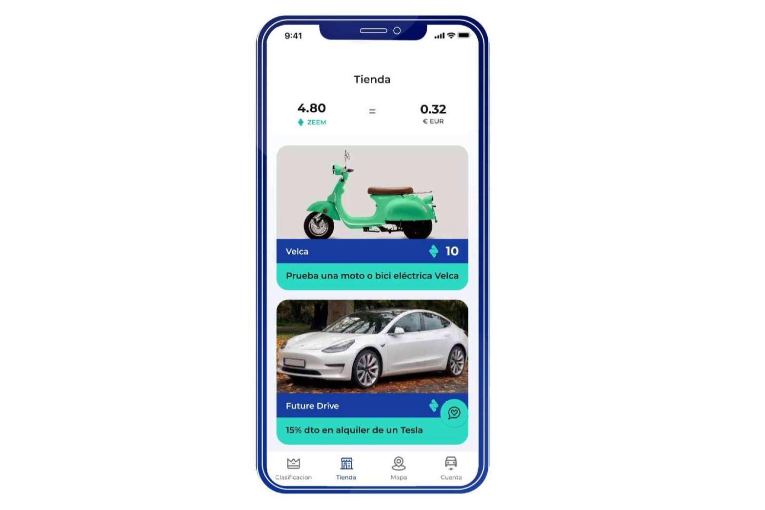 Zeemcoin se presenta como una aplicación ideal para un coche eléctrico