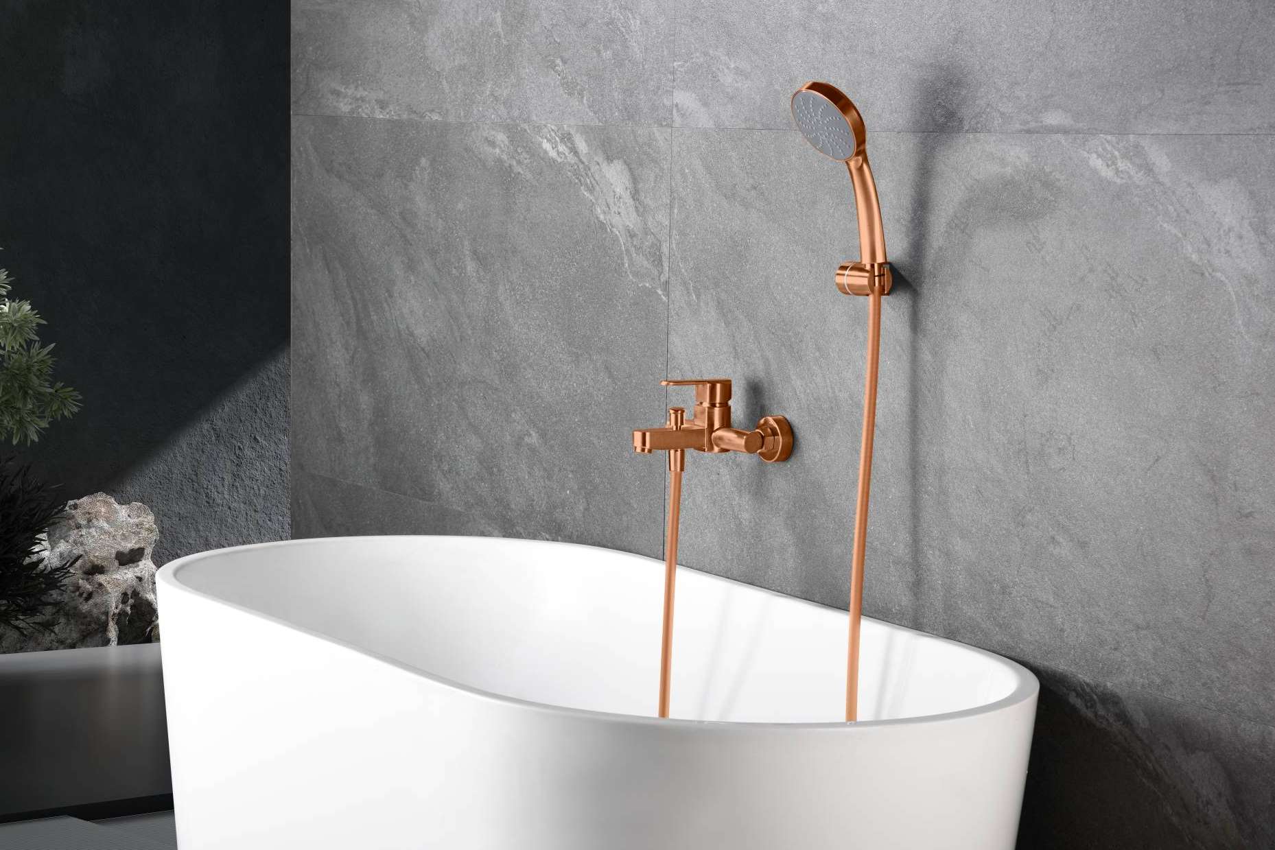 El oro rosa cepillado, la tendencia de actualidad en elementos para baños que ofrece IMEX Products