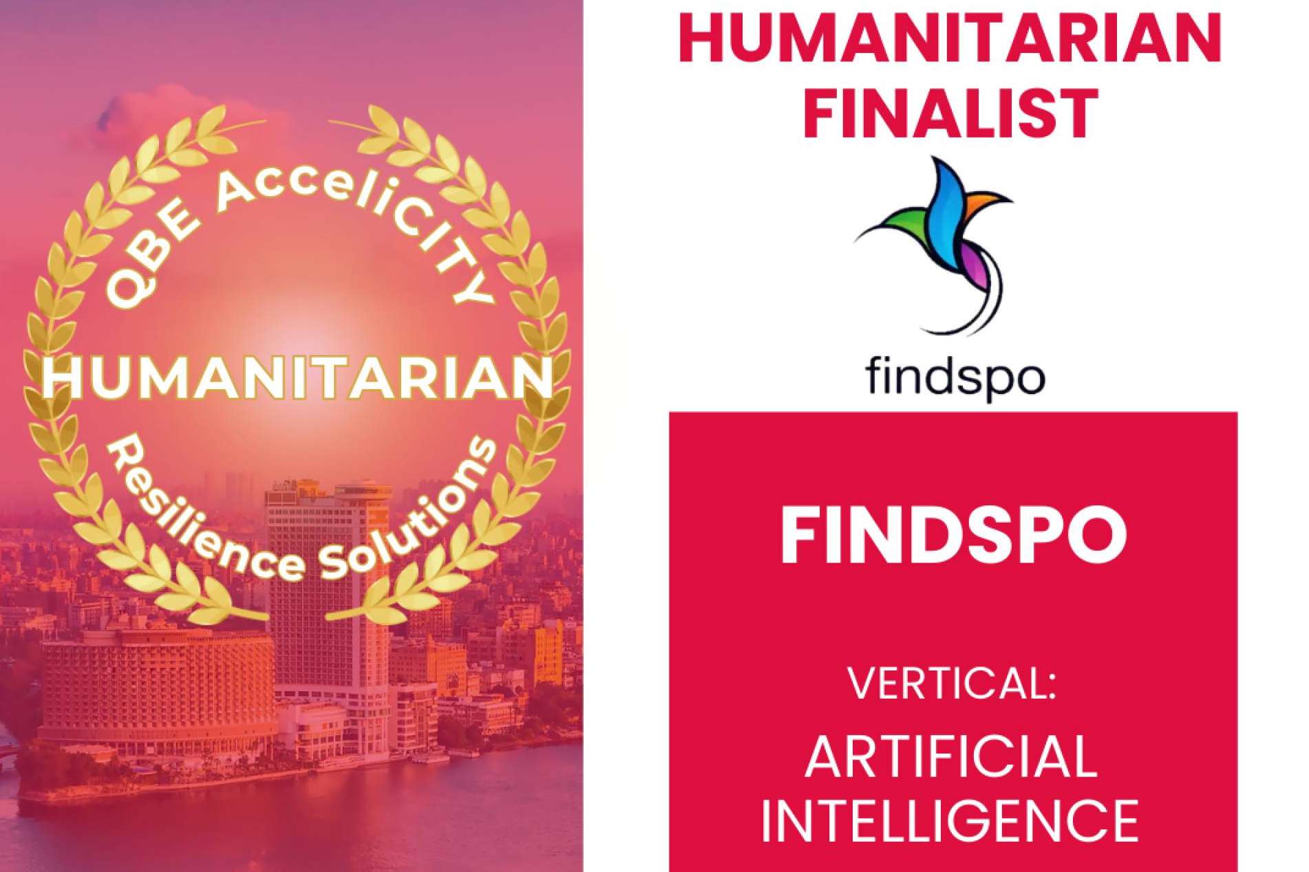 Las novedosas acciones humanitarias de Findspo la colocan finalista del QBE AcceliCITY Resilience Challenge - Humanitarian Track
