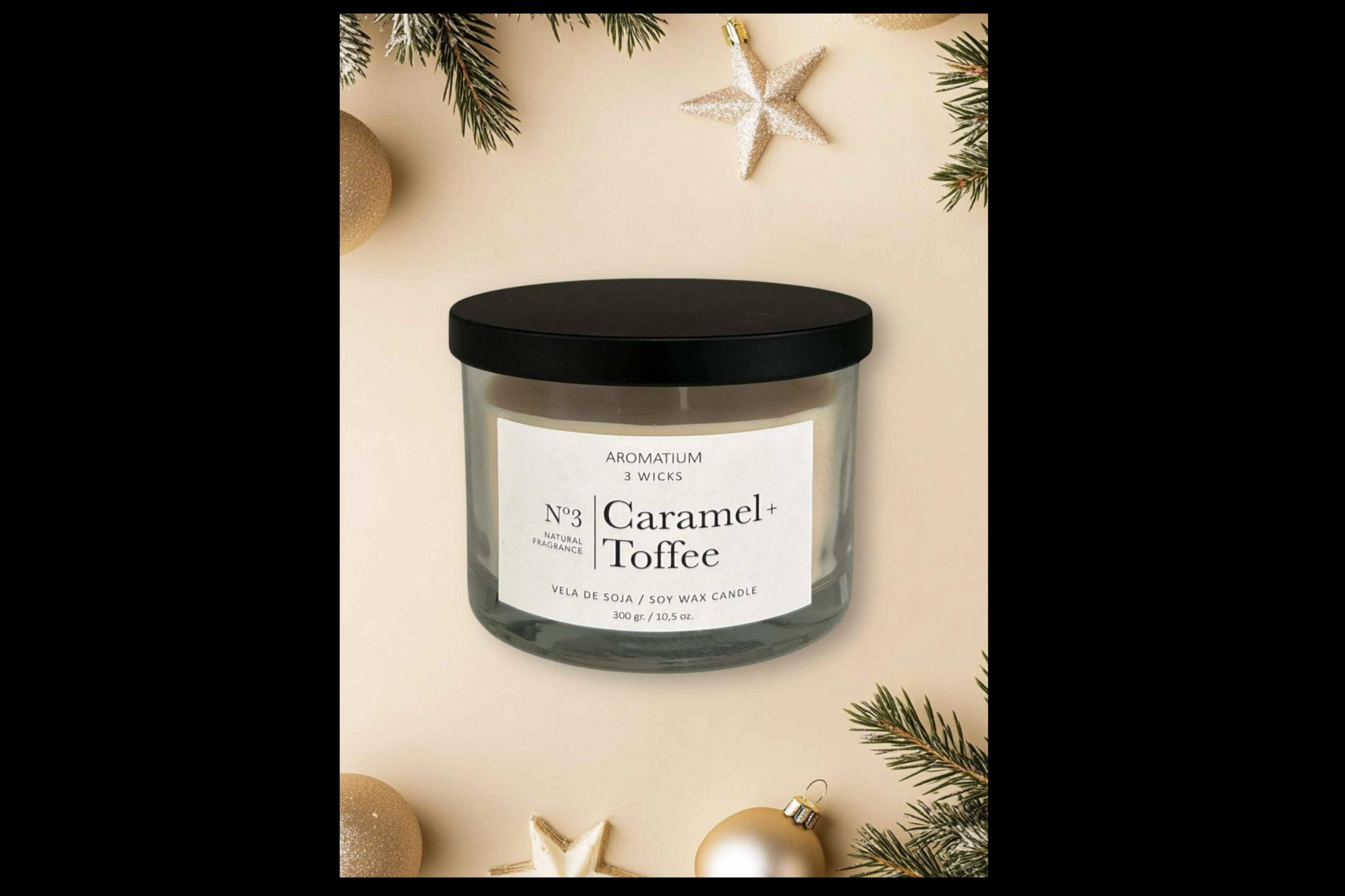 La Boutique de las Velas presenta su vela de soja Aromatium Caramelo+Toffee para ambientar las fiestas