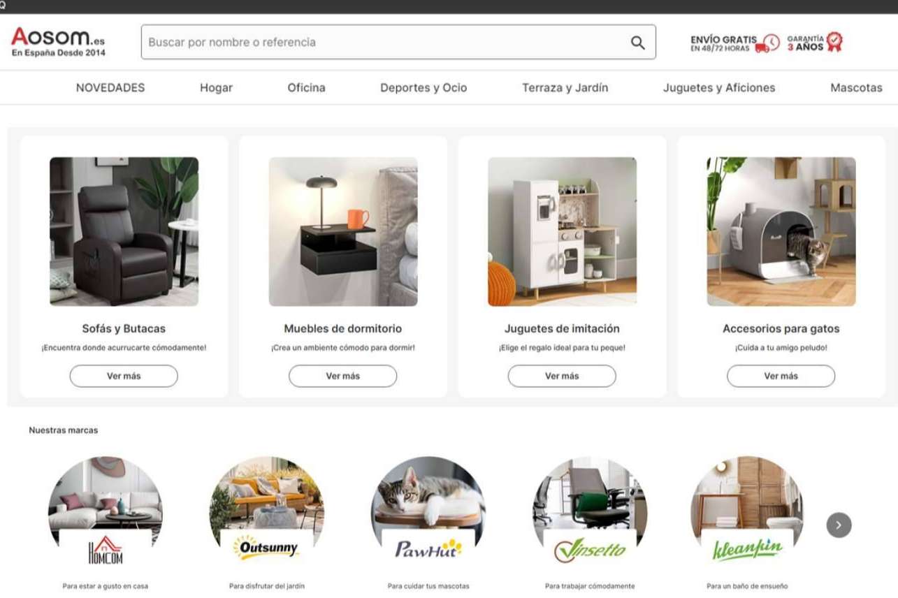 Aosom.es, la tienda online que combina variedad, estilo y comodidad