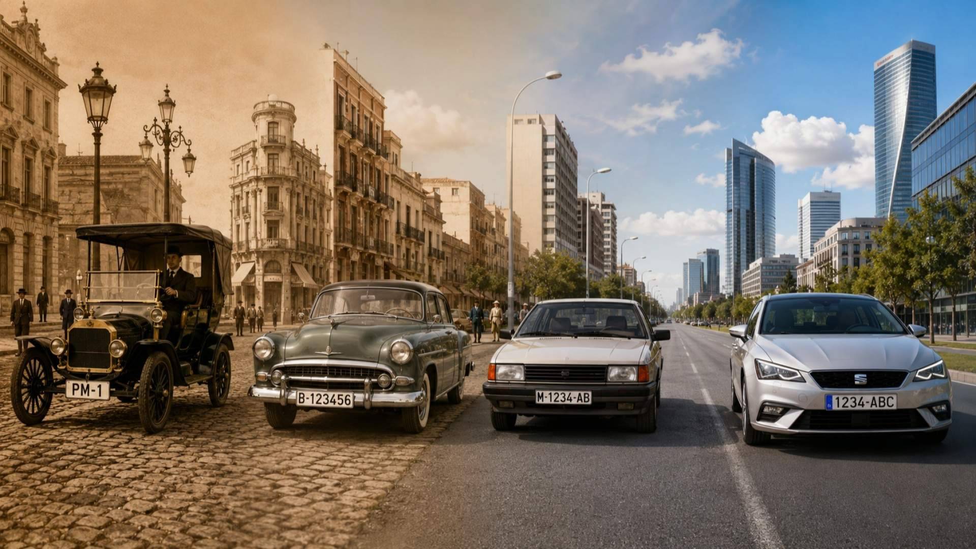 Matrículas de coche en España; más de un siglo de historia sobre ruedas