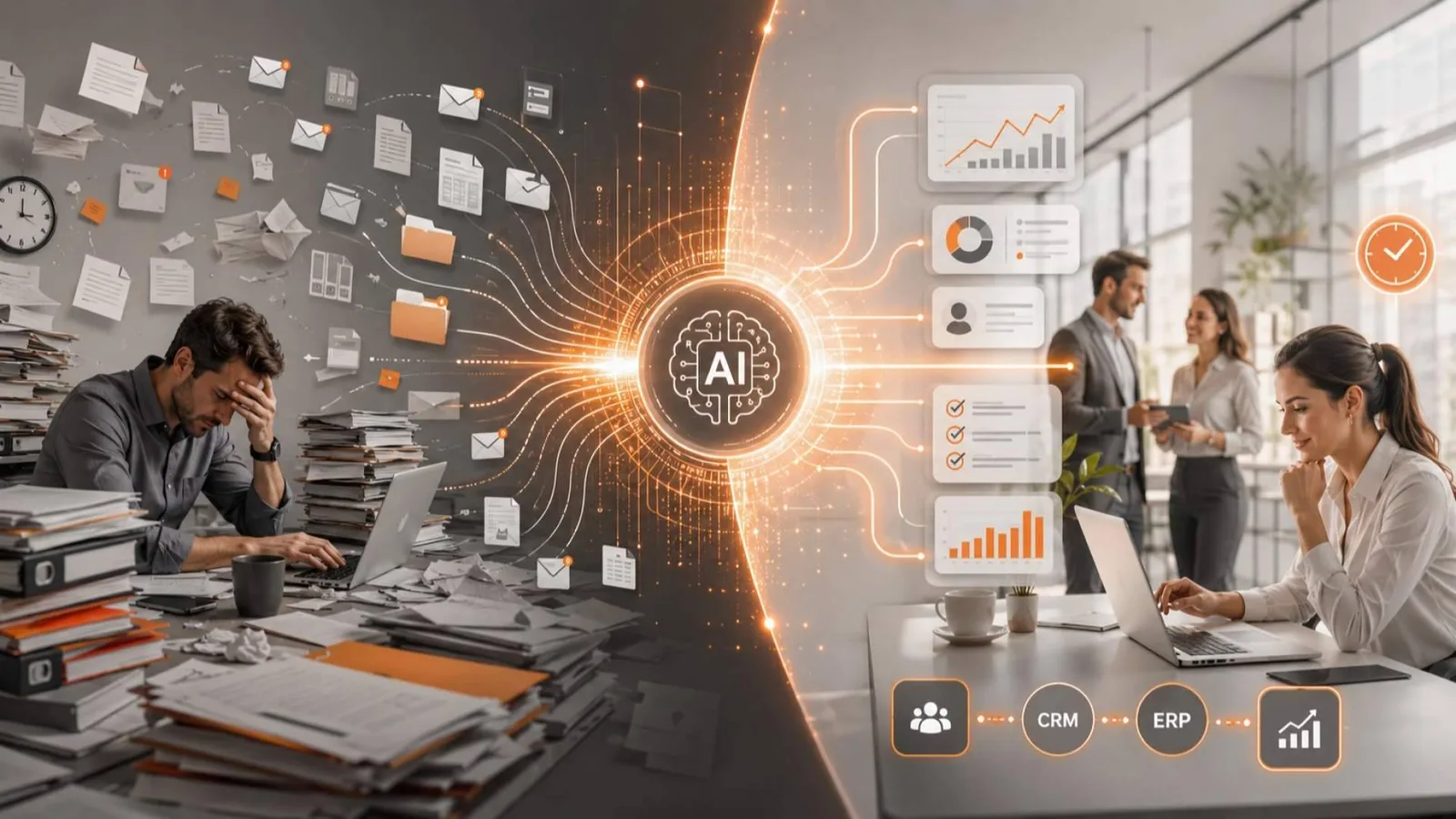 La automatización empresarial con inteligencia artificial transforma la gestión de las tareas administrativas
